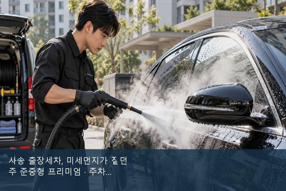 사송 출장세차, 미세먼지가 짙던 주 준중형 프리미엄 · 주차장에서 부른 날