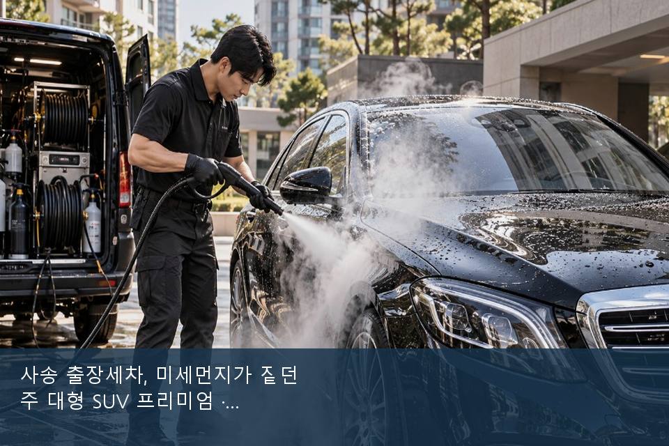 사송 출장세차, 미세먼지가 짙던 주 대형 SUV 프리미엄 · 실내 냄새를 연 기록