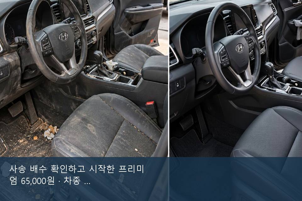 사송 배수 확인하고 시작한 프리미엄 65,000원 · 차종 기준 금액